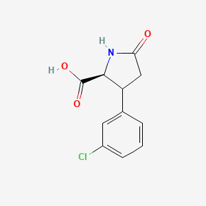 (2S)-3-(3-Chlorophenyl)-5-oxopyrrolidine-2-carboxylic acid