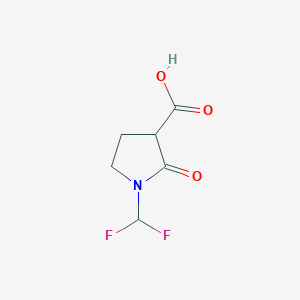 molecular formula C6H7F2NO3 B13326971 1-(Difluoromethyl)-2-oxopyrrolidine-3-carboxylic acid 