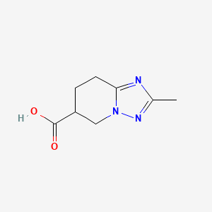 molecular formula C8H11N3O2 B13326983 2-Methyl-5H,6H,7H,8H-[1,2,4]triazolo[1,5-a]pyridine-6-carboxylic acid 