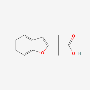 molecular formula C12H12O3 B13326984 2-(1-Benzofuran-2-yl)-2-methylpropanoic acid 