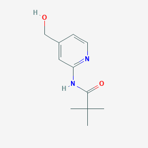 molecular formula C11H16N2O2 B1332699 N-(4-Hydroxymethyl-pyridin-2-yl)-2,2-dimethyl-propionamide CAS No. 551950-45-9