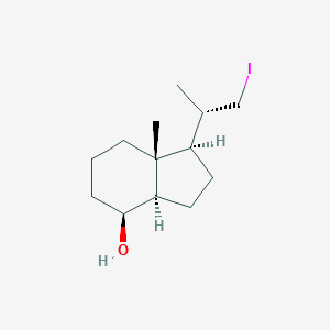 molecular formula C13H23IO B133270 (1R,3Ar,4S,7aR)-1-[(2S)-1-碘丙烷-2-基]-7a-甲基-1,2,3,3a,4,5,6,7-八氢茚满-4-醇 CAS No. 116535-65-0