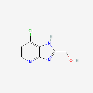 molecular formula C7H6ClN3O B13327002 (7-Chloro-3h-imidazo[4,5-b]pyridin-2-yl)methanol 