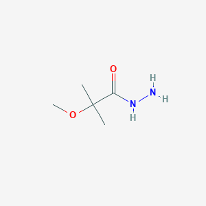 molecular formula C5H12N2O2 B13327005 2-Methoxy-2-methylpropanehydrazide 