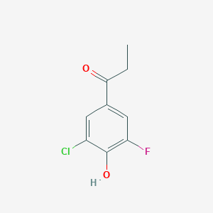 1-(3-Chloro-5-fluoro-4-hydroxyphenyl)propan-1-one