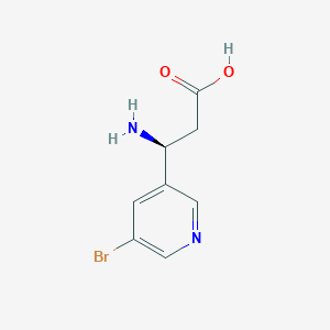 molecular formula C8H9BrN2O2 B13327029 (3S)-3-amino-3-(5-bromopyridin-3-yl)propanoic Acid CAS No. 444806-05-7