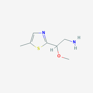 molecular formula C7H12N2OS B13327040 2-Methoxy-2-(5-methyl-1,3-thiazol-2-yl)ethan-1-amine 