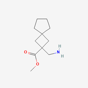 molecular formula C11H19NO2 B13327062 Methyl 2-(aminomethyl)spiro[3.4]octane-2-carboxylate 