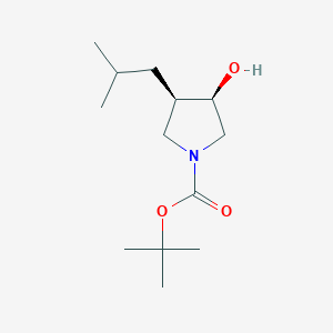 tert-Butyl (3R,4R)-3-hydroxy-4-isobutylpyrrolidine-1-carboxylate