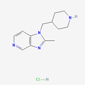 molecular formula C13H19ClN4 B13327070 2-Methyl-1-(piperidin-4-ylmethyl)-1H-imidazo[4,5-c]pyridine hydrochloride 