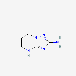 molecular formula C6H11N5 B13327075 7-Methyl-4H,5H,6H,7H-[1,2,4]triazolo[1,5-a]pyrimidin-2-amine 