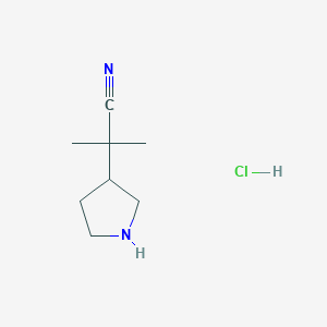 2-Methyl-2-(pyrrolidin-3-yl)propanenitrile hydrochloride