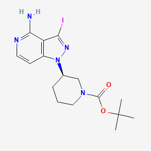 tert-Butyl (R)-3-(4-amino-3-iodo-1H-pyrazolo[4,3-c]pyridin-1-yl)piperidine-1-carboxylate