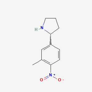 molecular formula C11H14N2O2 B13327089 (R)-2-(3-Methyl-4-nitrophenyl)pyrrolidine 