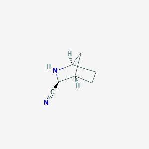 molecular formula C7H10N2 B13327114 Rel-(1R,3S,4S)-2-azabicyclo[2.2.1]heptane-3-carbonitrile 