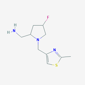 (4-Fluoro-1-((2-methylthiazol-4-yl)methyl)pyrrolidin-2-yl)methanamine