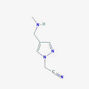 molecular formula C7H10N4 B13327136 2-(4-((Methylamino)methyl)-1H-pyrazol-1-yl)acetonitrile 