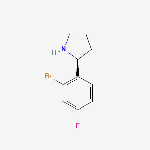 (S)-2-(2-Bromo-4-fluorophenyl)pyrrolidine