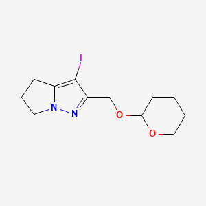 3-Iodo-2-(((tetrahydro-2H-pyran-2-yl)oxy)methyl)-5,6-dihydro-4H-pyrrolo[1,2-b]pyrazole