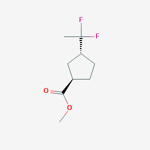 Rel-methyl (1R,3R)-3-(1,1-difluoroethyl)cyclopentane-1-carboxylate