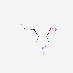 molecular formula C7H15NO B13327334 Rac-(3r,4s)-4-propylpyrrolidin-3-ol 