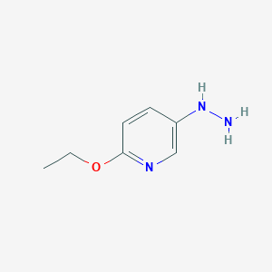 molecular formula C7H11N3O B13327347 2-Ethoxy-5-hydrazinylpyridine 