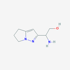 2-Amino-2-(5,6-dihydro-4H-pyrrolo[1,2-b]pyrazol-2-yl)ethan-1-ol