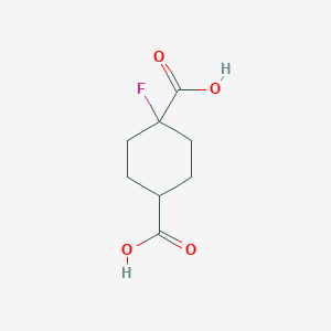 molecular formula C8H11FO4 B13327406 Rel-(1r,4r)-1-fluorocyclohexane-1,4-dicarboxylic acid 