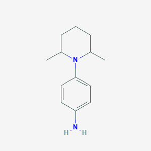 molecular formula C13H20N2 B13327427 4-(2,6-Dimethylpiperidin-1-YL)aniline 