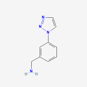 molecular formula C9H10N4 B13327432 (3-(1H-1,2,3-Triazol-1-yl)phenyl)methanamine 