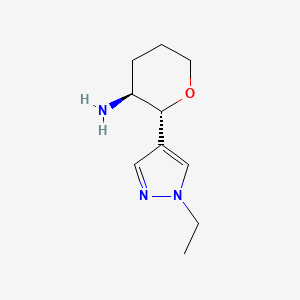 (2R,3S)-2-(1-Ethyl-1H-pyrazol-4-yl)tetrahydro-2H-pyran-3-amine