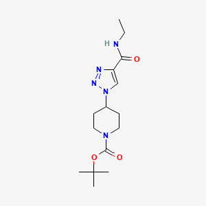 molecular formula C15H25N5O3 B13327480 tert-butyl 4-[4-(ethylcarbamoyl)-1H-1,2,3-triazol-1-yl]piperidine-1-carboxylate 