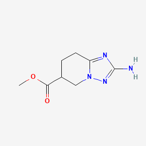 molecular formula C8H12N4O2 B13327485 Methyl 2-amino-5H,6H,7H,8H-[1,2,4]triazolo[1,5-a]pyridine-6-carboxylate 