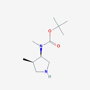 molecular formula C11H22N2O2 B13327492 tert-Butyl methyl((3R,4R)-4-methylpyrrolidin-3-yl)carbamate 