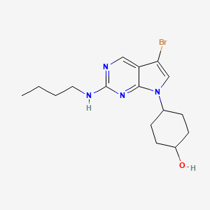 Rel-(1r,4r)-4-(5-bromo-2-(butylamino)-7H-pyrrolo[2,3-d]pyrimidin-7-yl)cyclohexan-1-ol