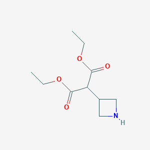 molecular formula C10H17NO4 B13327512 Diethyl 2-(azetidin-3-yl)malonate 