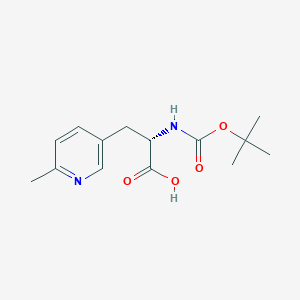 molecular formula C14H20N2O4 B13327558 (S)-2-((tert-Butoxycarbonyl)amino)-3-(6-methylpyridin-3-yl)propanoic acid 