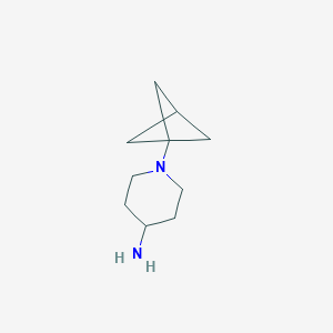 molecular formula C10H18N2 B13327559 1-(Bicyclo[1.1.1]pentan-1-yl)piperidin-4-amine 