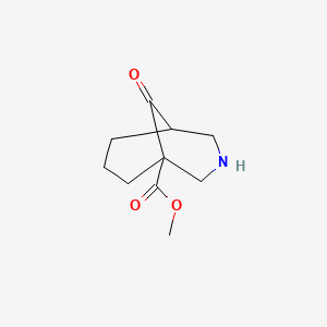 molecular formula C10H15NO3 B13327560 Methyl 9-oxo-3-azabicyclo[3.3.1]nonane-1-carboxylate 