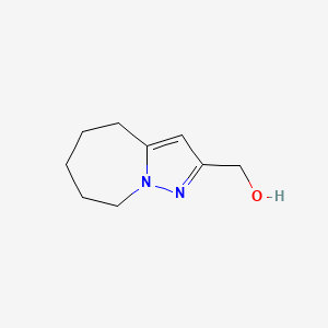 molecular formula C9H14N2O B13327572 (5,6,7,8-Tetrahydro-4H-pyrazolo[1,5-a]azepin-2-yl)methanol 