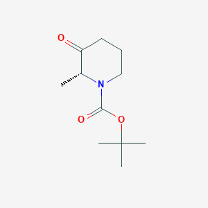 molecular formula C11H19NO3 B13327610 tert-Butyl (R)-2-methyl-3-oxopiperidine-1-carboxylate 