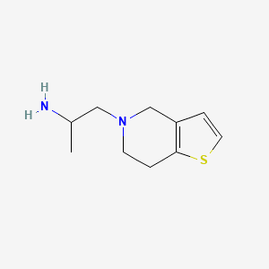 molecular formula C10H16N2S B13327638 1-(6,7-Dihydrothieno[3,2-c]pyridin-5(4H)-yl)propan-2-amine 