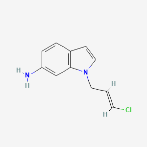 molecular formula C11H11ClN2 B13327671 1-(3-Chloroprop-2-en-1-yl)-1H-indol-6-amine 