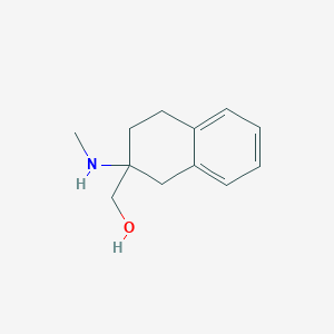 molecular formula C12H17NO B13327698 [2-(Methylamino)-1,2,3,4-tetrahydronaphthalen-2-yl]methanol 