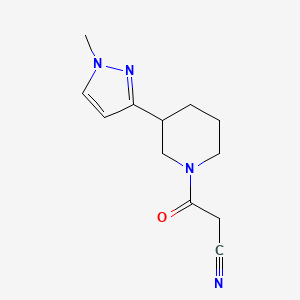 3-(3-(1-methyl-1H-pyrazol-3-yl)piperidin-1-yl)-3-oxopropanenitrile