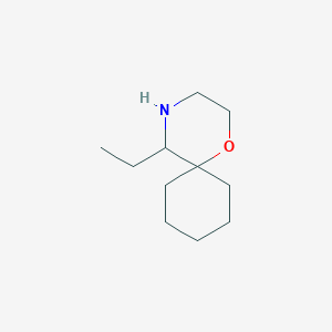 molecular formula C11H21NO B13327732 5-Ethyl-1-oxa-4-azaspiro[5.5]undecane 