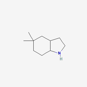 molecular formula C10H19N B13327752 5,5-Dimethyl-octahydro-1H-indole 