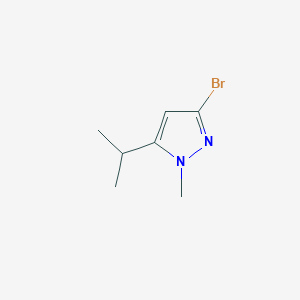 molecular formula C7H11BrN2 B13327772 3-Bromo-5-isopropyl-1-methyl-1H-pyrazole 