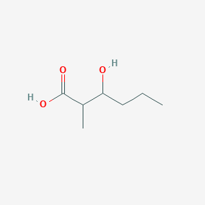 molecular formula C7H14O3 B13327796 3-Hydroxy-2-methylhexanoic acid 