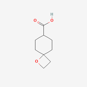 molecular formula C9H14O3 B13327821 1-Oxaspiro[3.5]nonane-7-carboxylic acid 